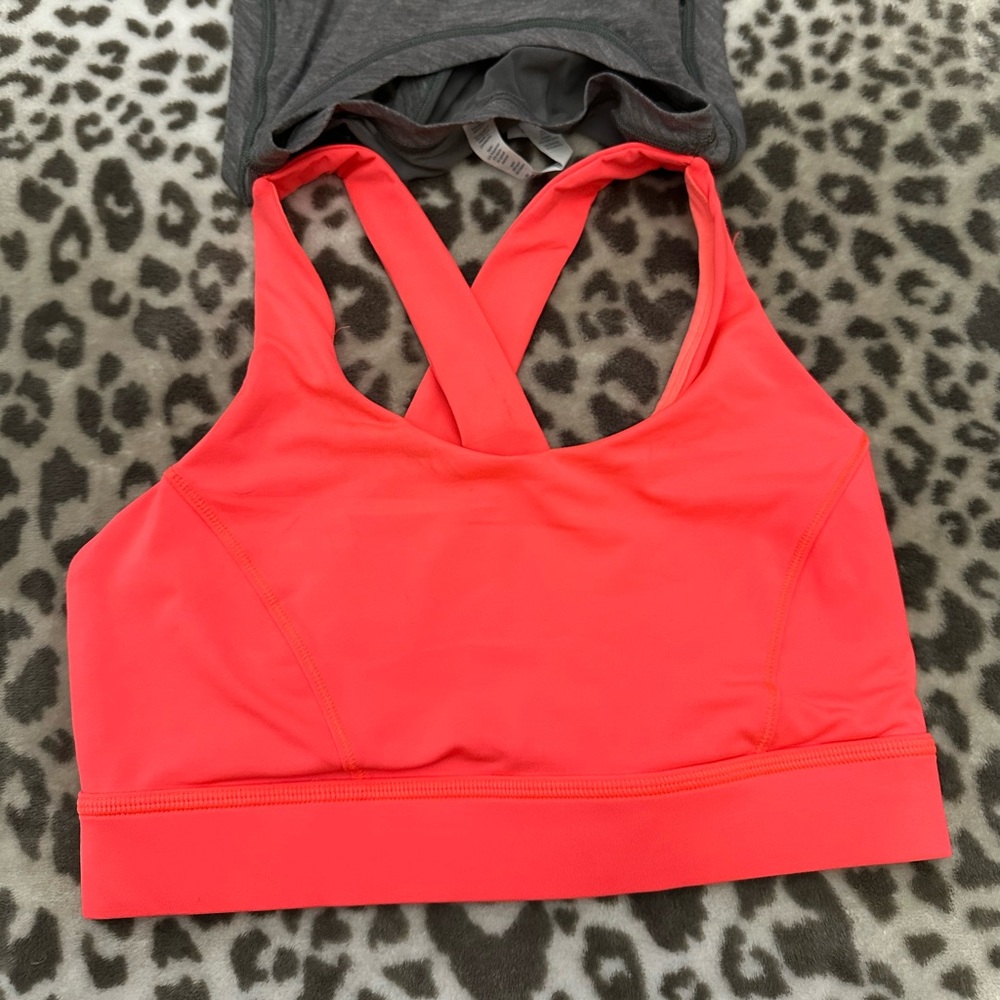 Lululemon Work The Circuit Tank in Heather Slate Gray Electric Coral Size 8 - Picture 8 of 17